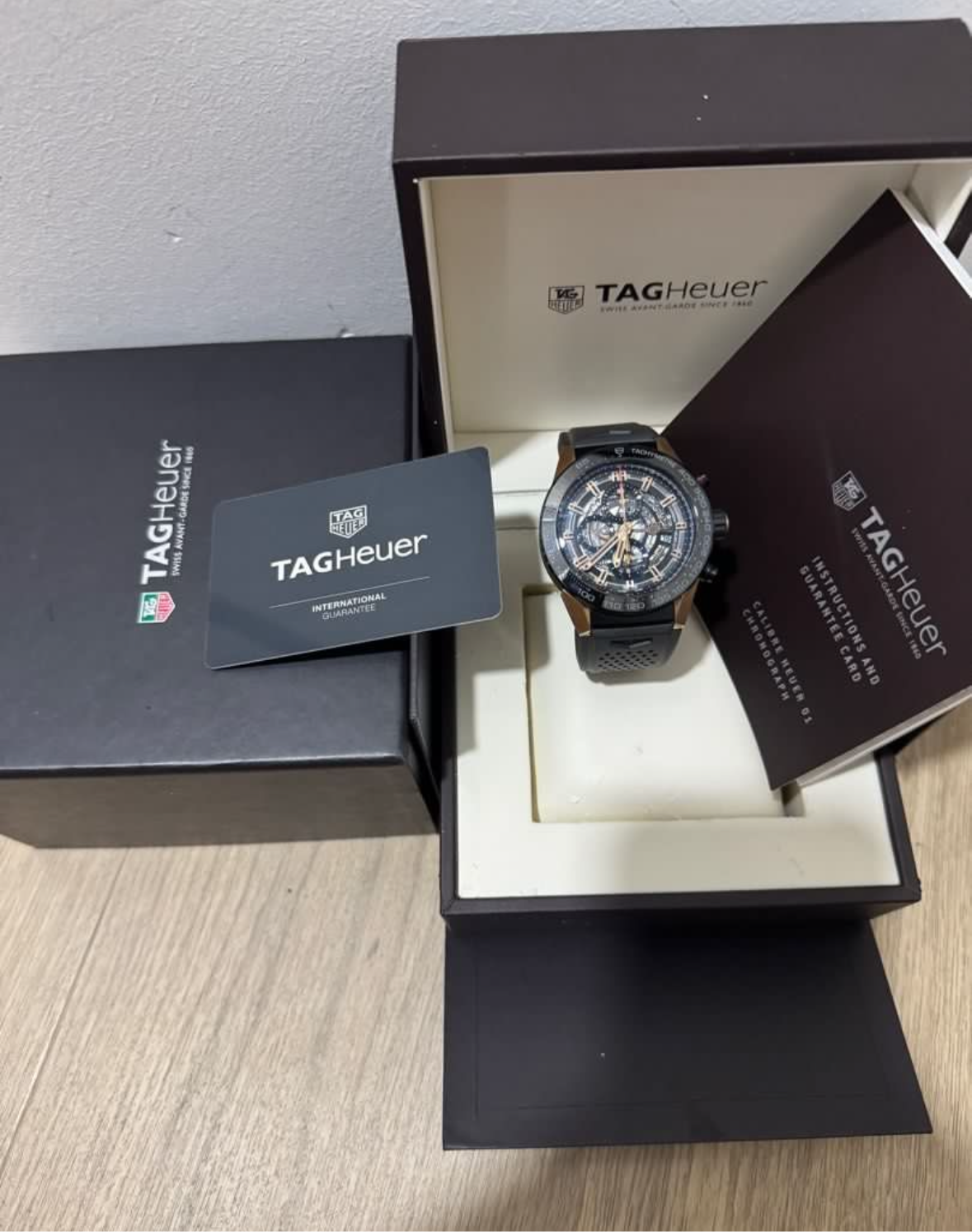 Tag Heuer 18k Rose Gold Carrera Black Titanium
