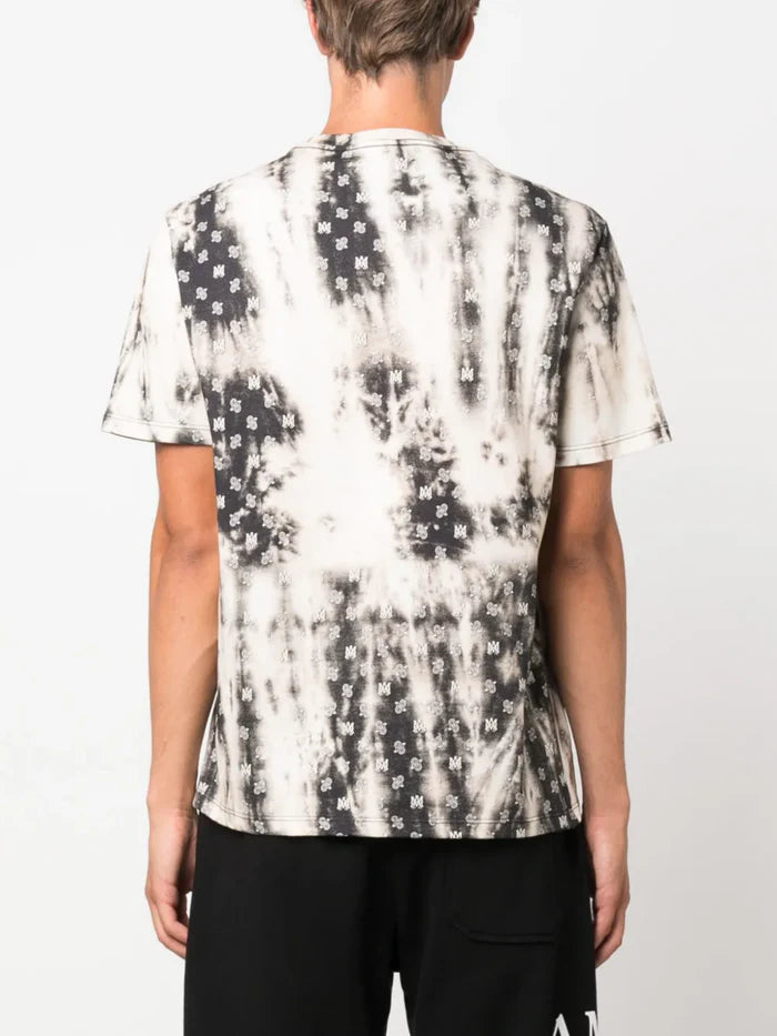 AMIRI BANDANA BLEACH TEE BLACK BEIGE