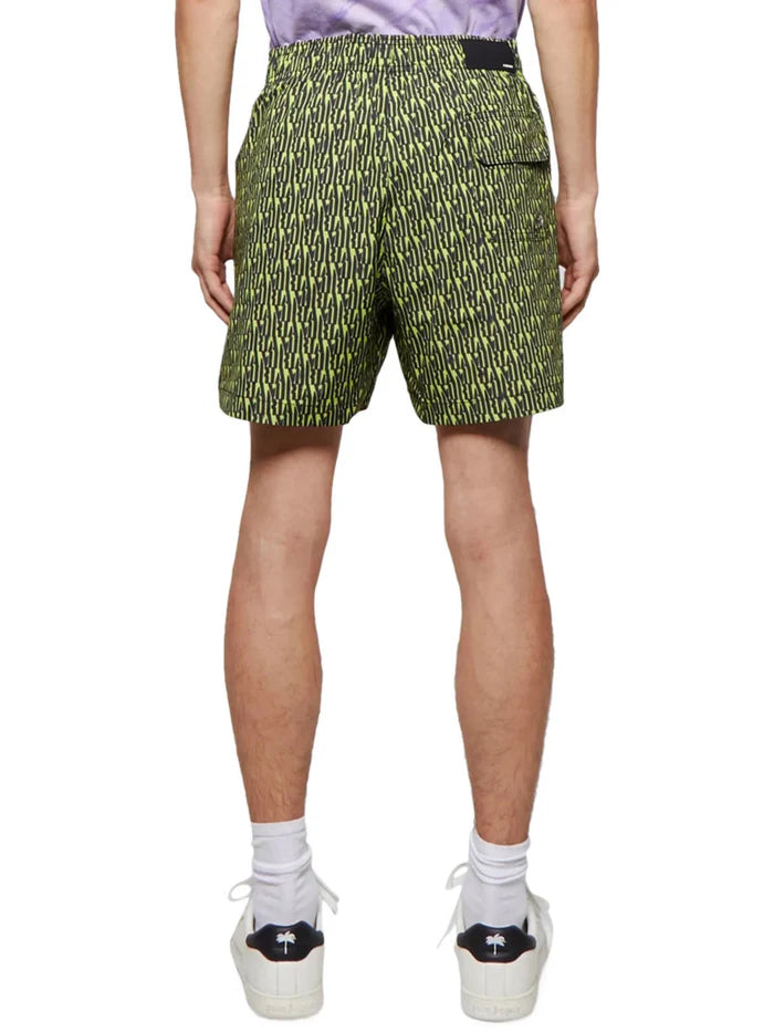 AMIRI ALL OVER SWIM SHORTS LIME