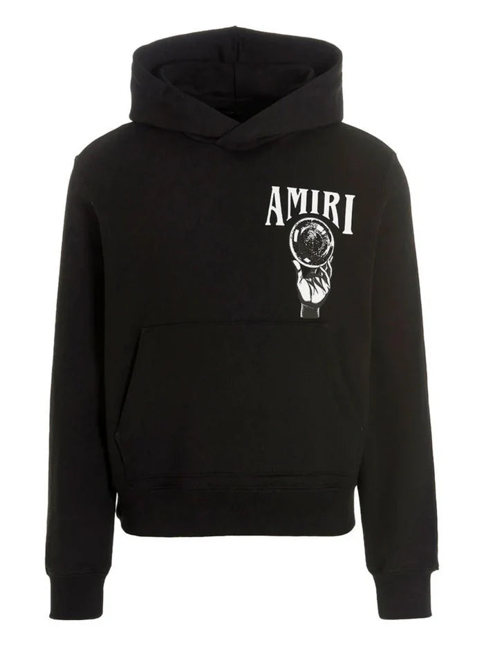 AMIRI CRYSTAL BALL HOODIE BLACK WHITE