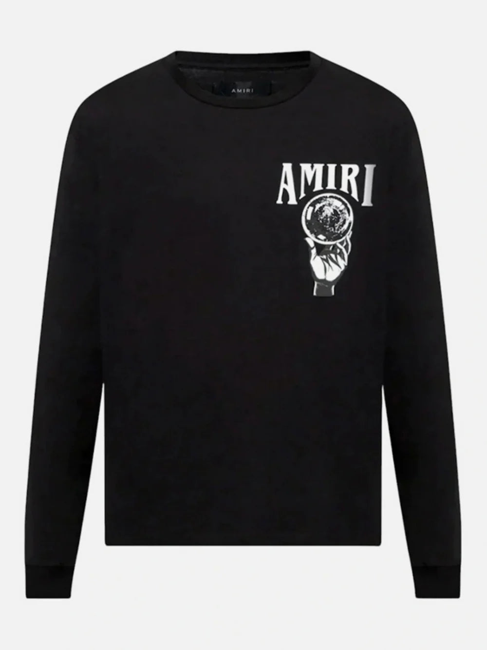 AMIRI CRYSTAL BALL LONG SLEEVE TEE BLACK