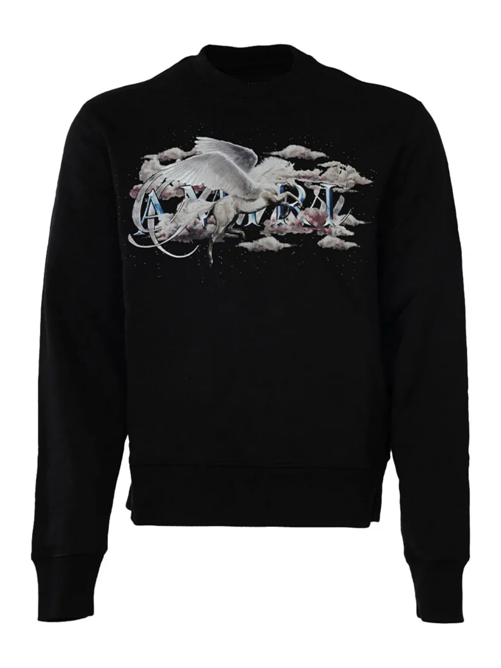 AMIRI PEGASUS SCRIPT CREWNECK SWEATSHIRT BLACK