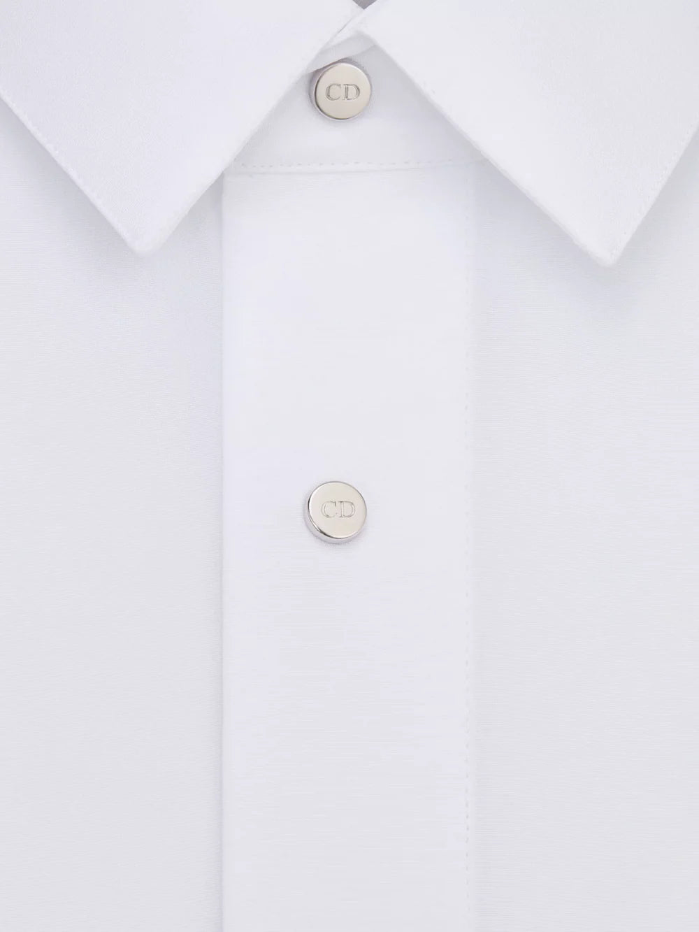 DIOR CD ENGRAVED SNAPS SHIRT WHITE
