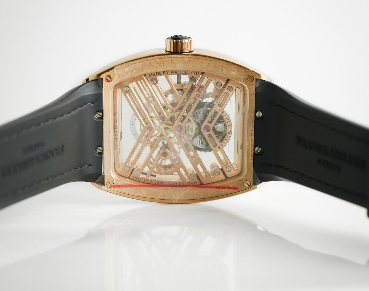 Franck Muller Vanguard Skeleton Rose Gold