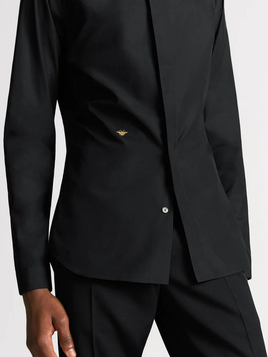 DIOR EMBROIDERED GOLD BEE SHIRT BLACK