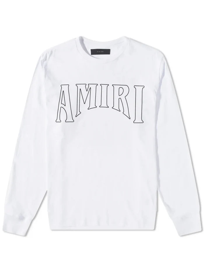 AMIRI SUN LONG SLEEVE TEE WHITE