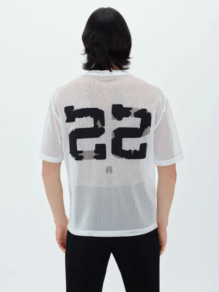AMIRI 22 MESH TEE WHITE
