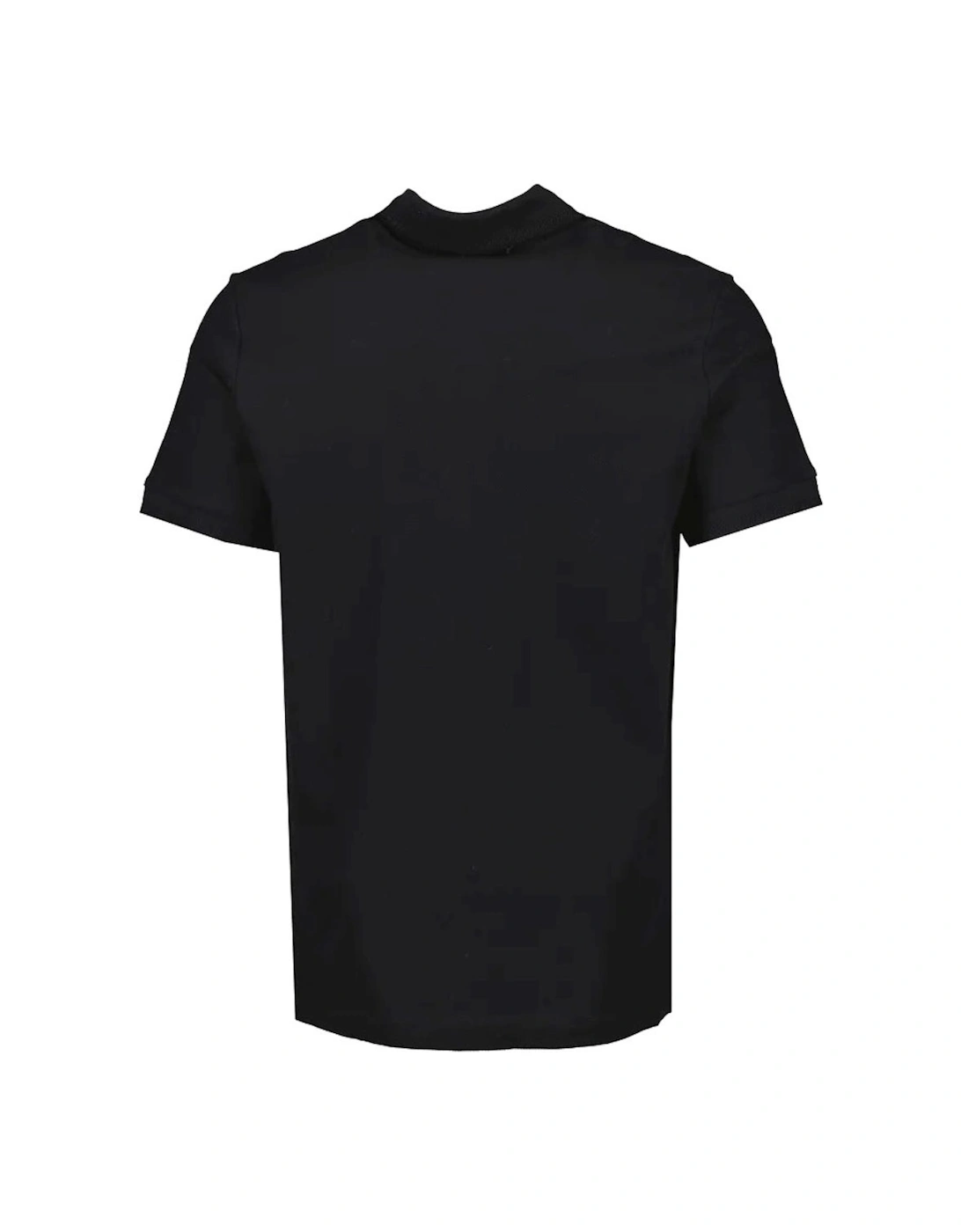 Burberry branded circle logo black polo shirt