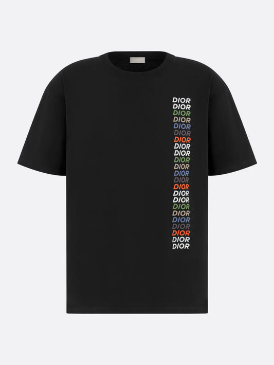 DIOR MULTI LOGO TEE BLACK