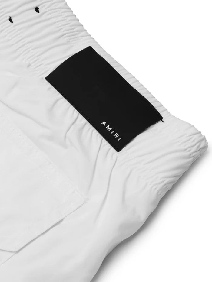 AMIRI MA DRIP SWIM SHORTS WHITE