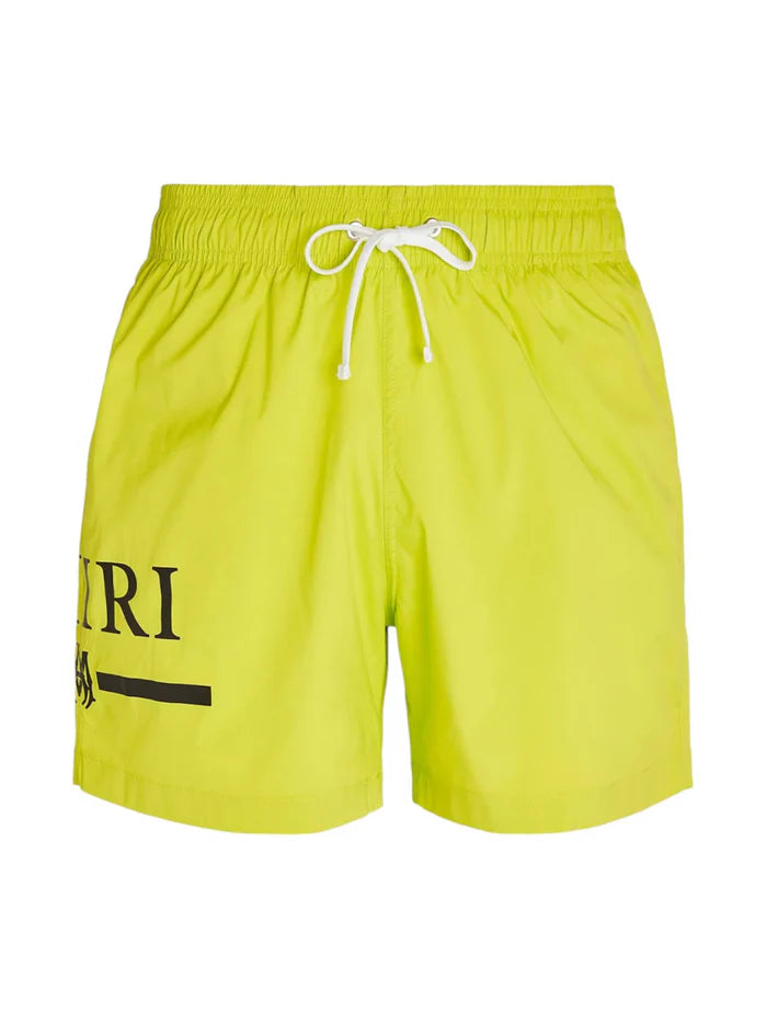 AMIRI MA BAR LOGO SWIM SHORTS LIME