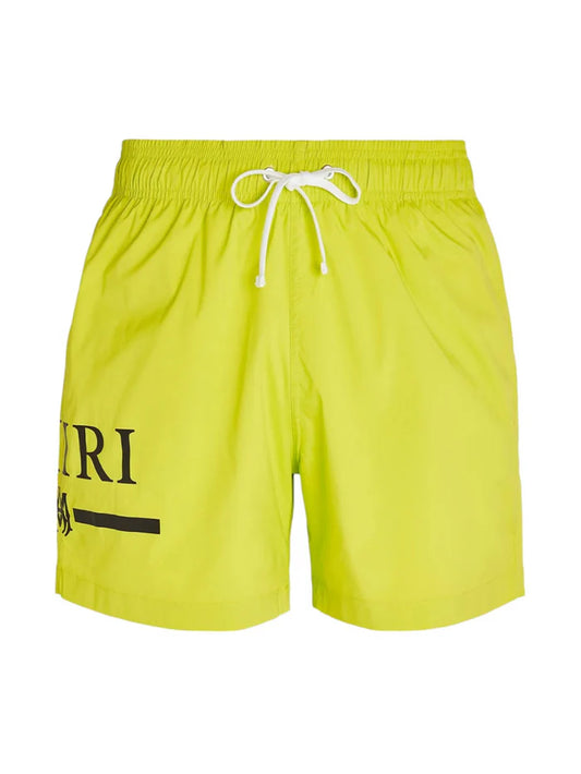 AMIRI MA BAR LOGO SWIM SHORTS LIME