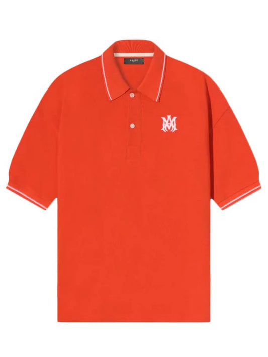 AMIRI SOLID SHORT SLEEVE MA LOGO POLO ORANGE