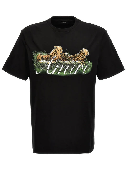 AMIRI CHEETAH TEE BLACK