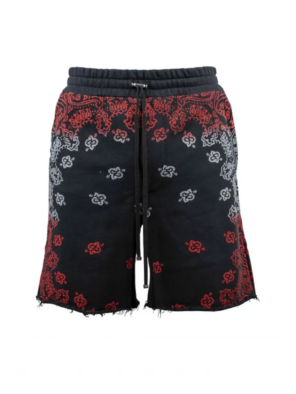 AMIRI BANDANA BLEACH SHORTS RED / WHITE