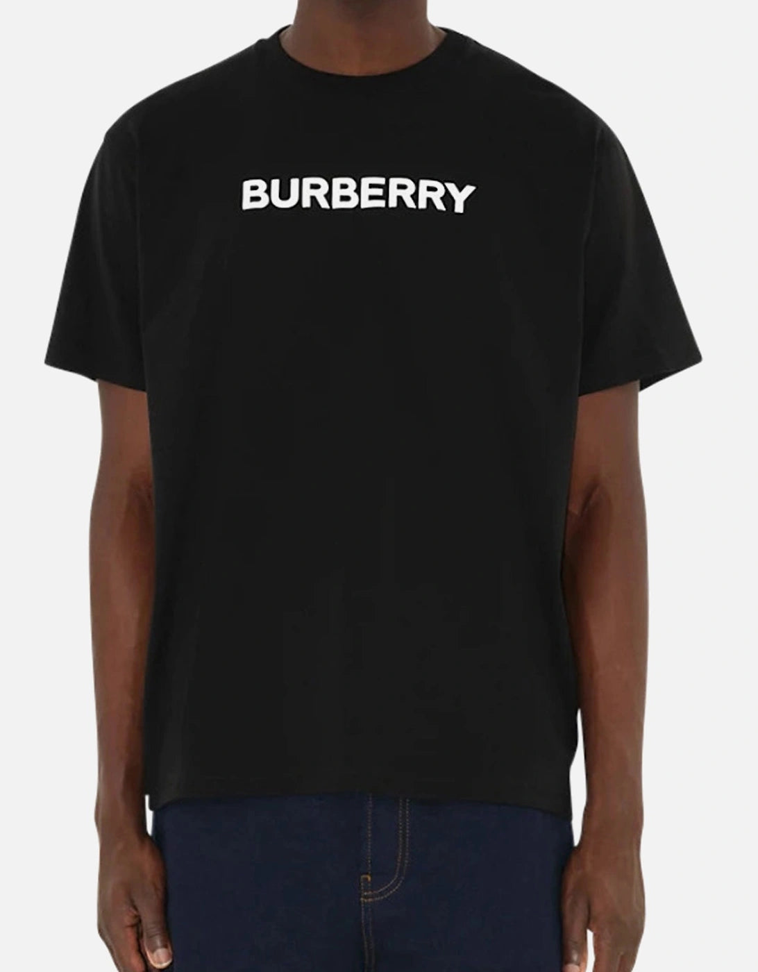 Men's black burberry harriston logo t-shirt