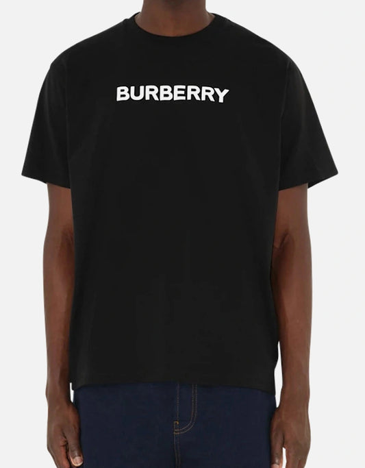 Men's black burberry harriston logo t-shirt