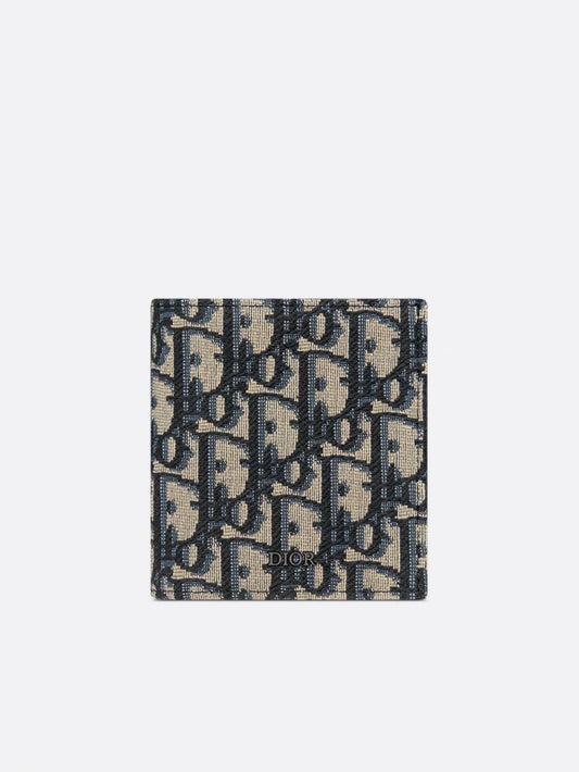 DIOR OBLIQUE VERTICAL BIFOLD WALLET BEIGE