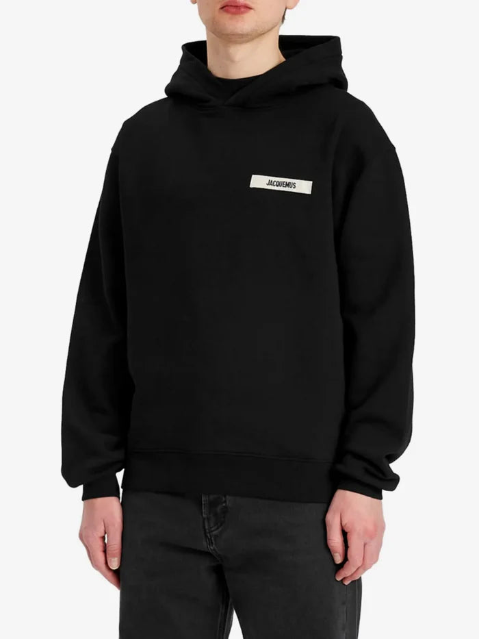 JACQUEMUS GROS GRAIN HOODIE BLACK