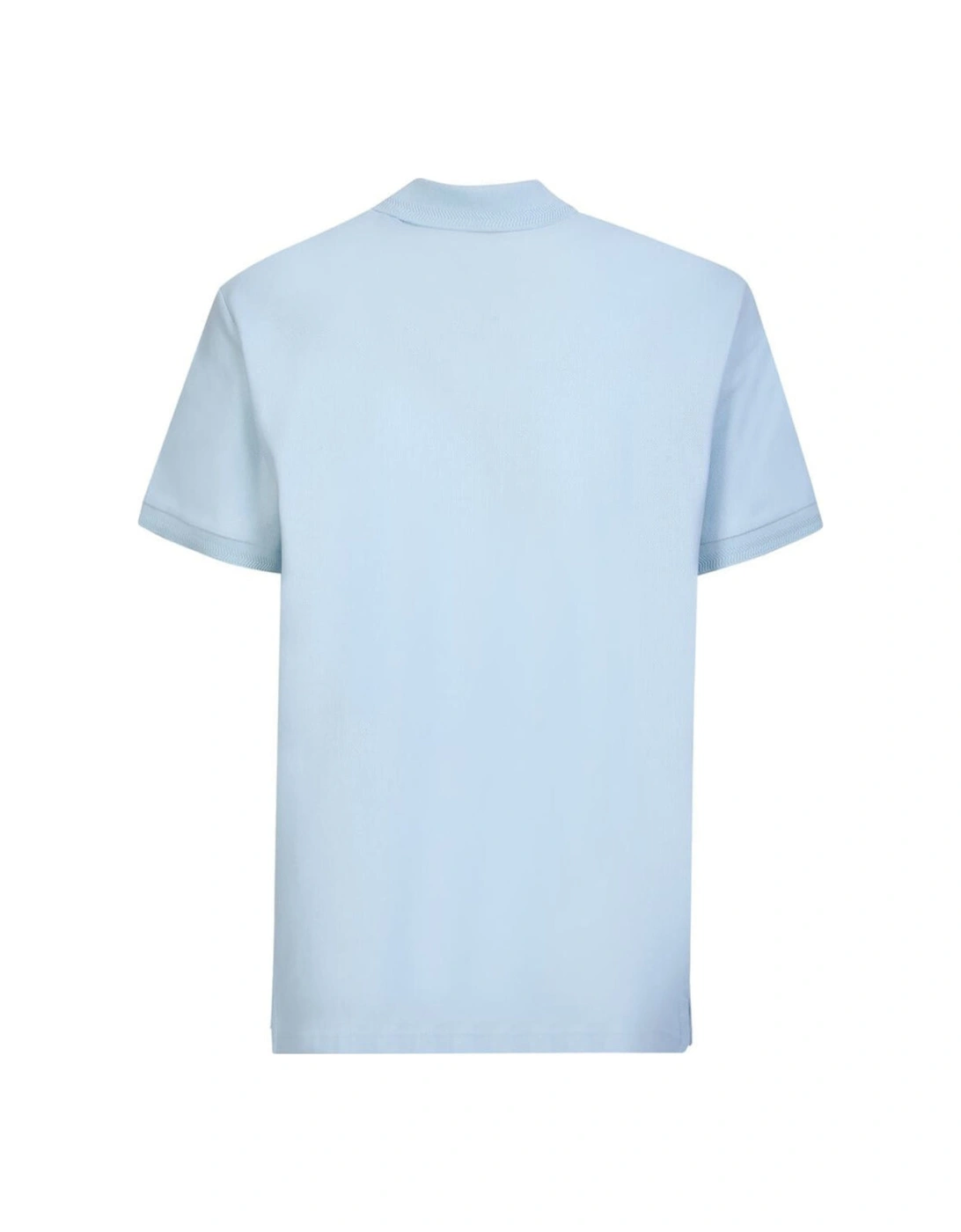 Burberry branded circle logo sky blue polo shirt