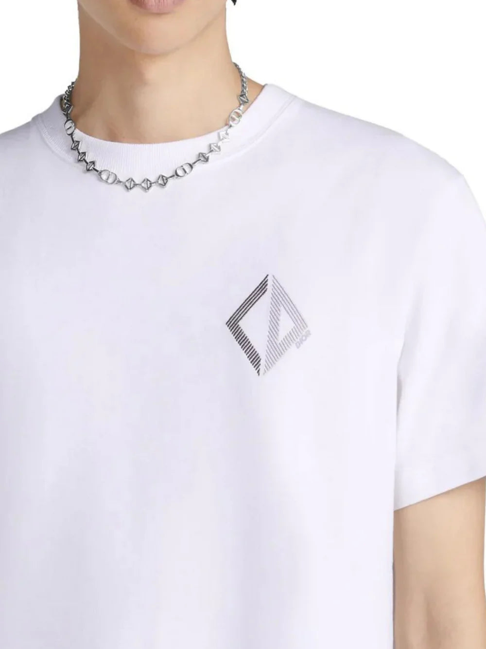 DIOR CD DIAMOND LOGO TEE WHITE