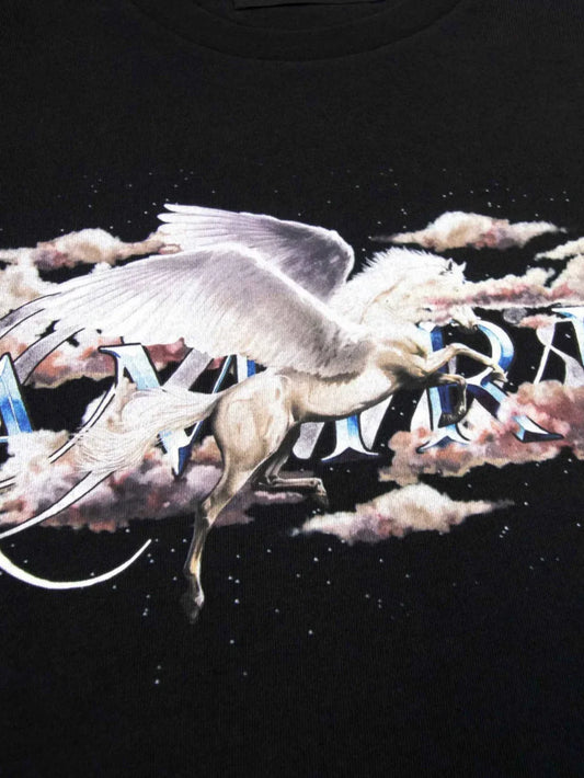 AMIRI PEGASUS SCRIPT CREWNECK SWEATSHIRT BLACK