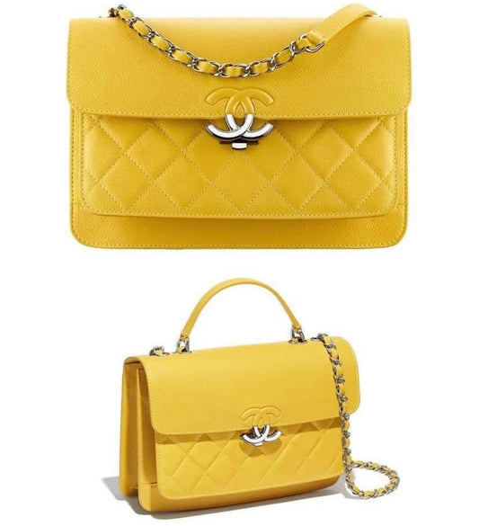 Chanel Yellow CC Box Bag