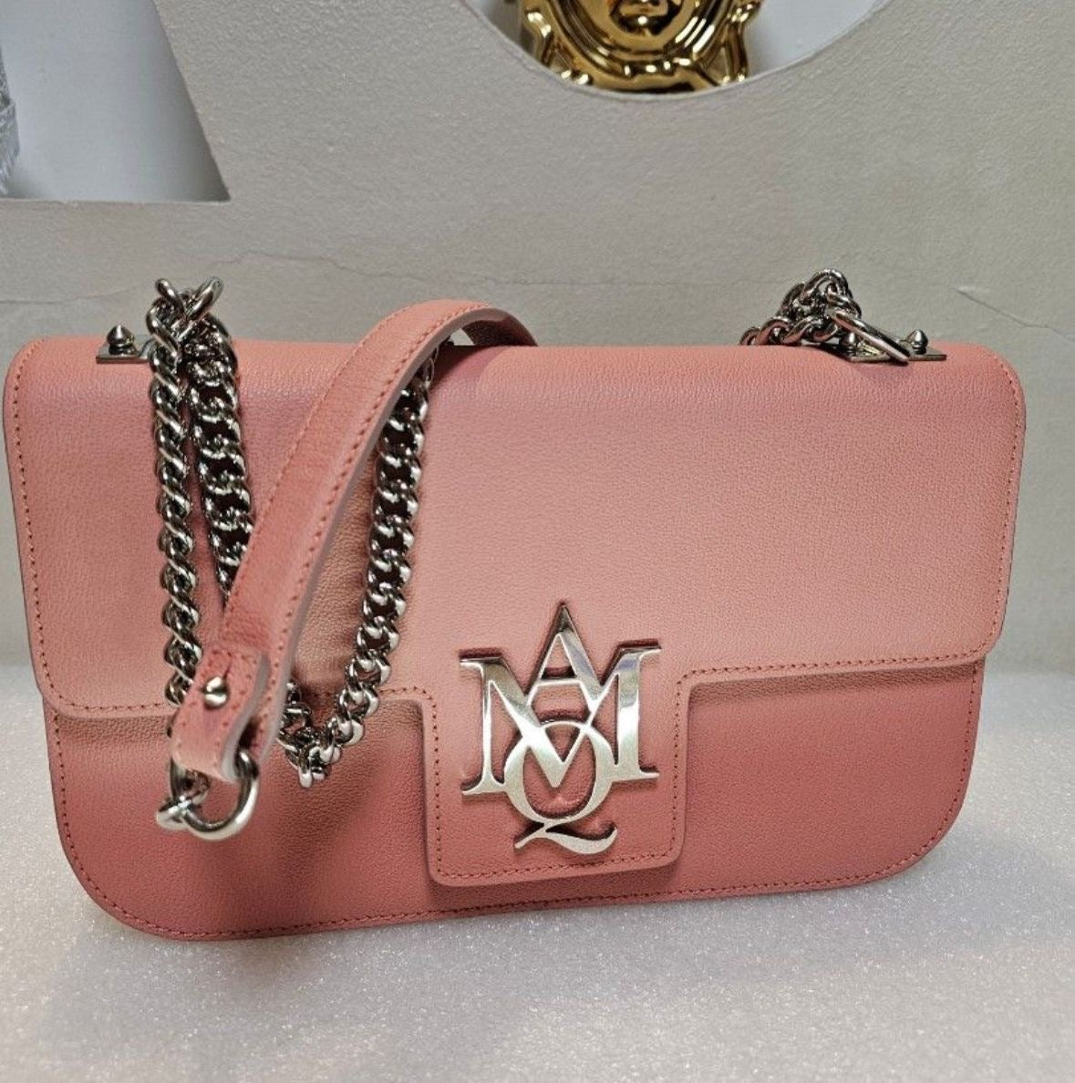 Alexander Mcqueen Pink Insignia Handbag