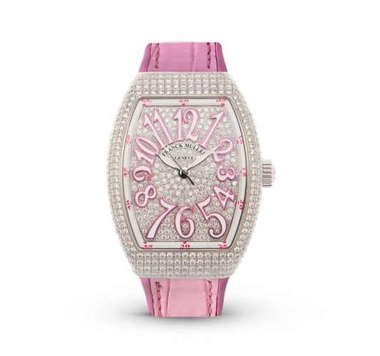 Franck Muller V32 Pink Iced Out