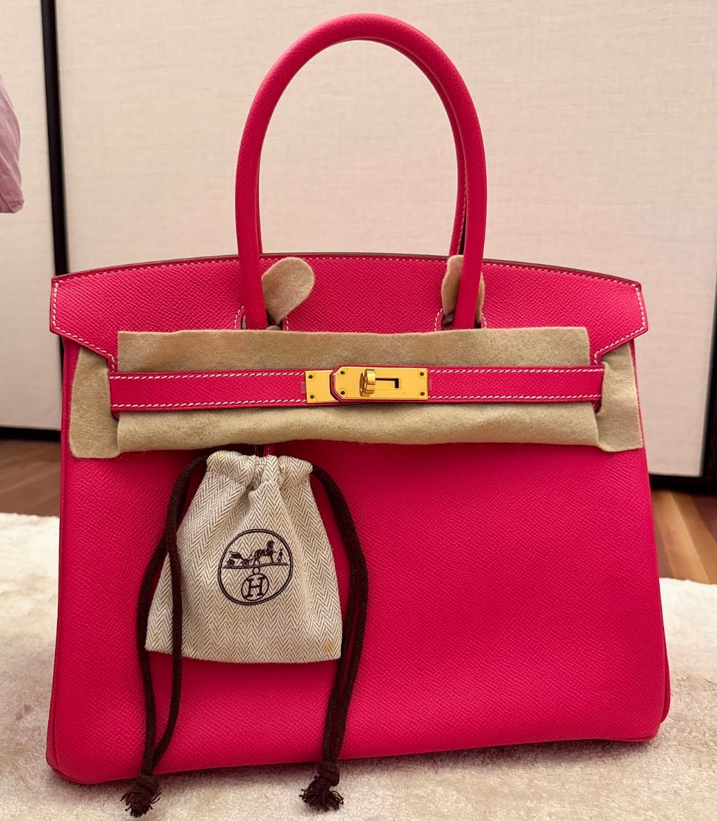 Hermes Birkin 30 Rose Tyrien Ghw