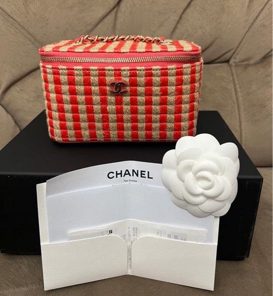 Chanel Raffia Vanity Bag