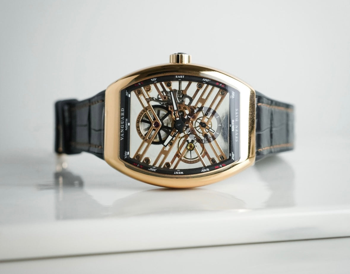 Franck Muller Vanguard Skeleton Rose Gold
